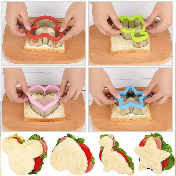 SET DE CORTADORES  PARA SANDWICH Y FRUTA PARA NIÑOS