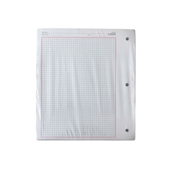 Hojas de Carpeta 3 Perforaciones 1/2 Oficio C/I 500 Hjas. LIDER
