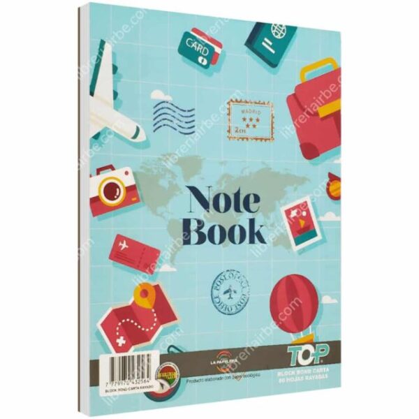 Bloc Papel Bond Rayado con 80 Hojas Tamaño Carta TOP