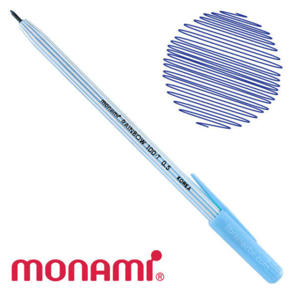 Bolígrafo Monami Rainbow 100-T 0.5 Azul