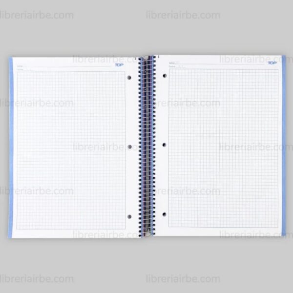 Cuaderno Tamaño Carta, Espiral de Metal, Tapa Dura, TOP, con 300 Hojas Cuadriculadas 5 mm