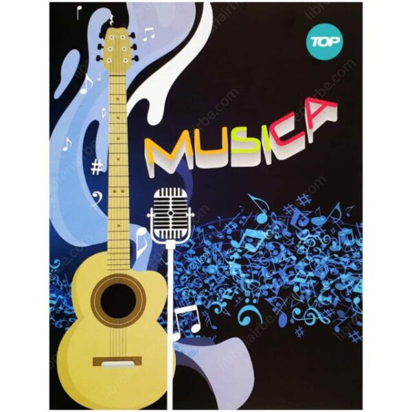 Cuaderno de Música Pentagramado Tamaño Carta, Engrapado, Tapa Blanda, TOP, con 8 Hojas – Vertical