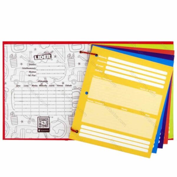 Tapas de Carpeta LIDER Pleno Tamaño Medio Oficio para Hojas de 3 Perforaciones + 5 Separadores